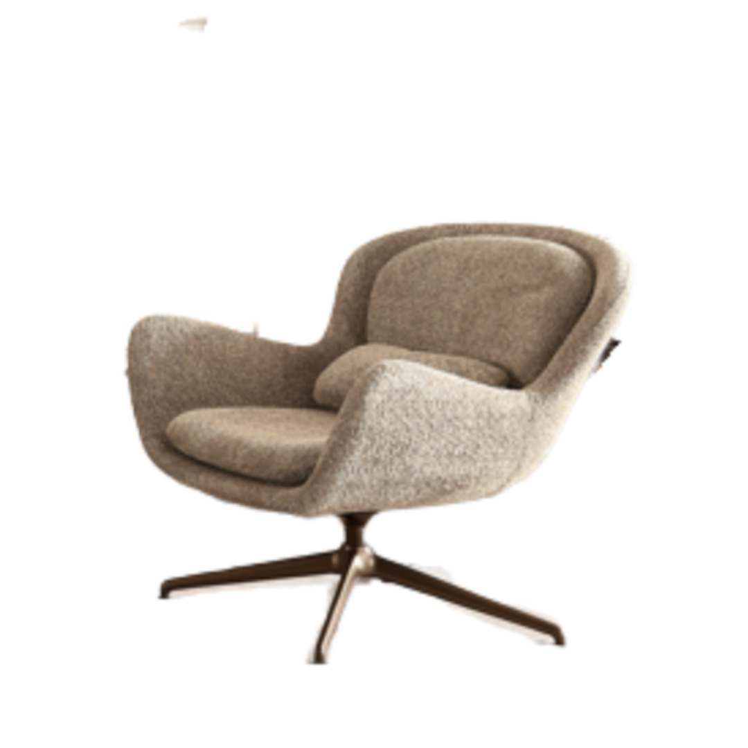 MEGHAN SWIVEL  ARMCHAIR BRONZE/BOUCLE